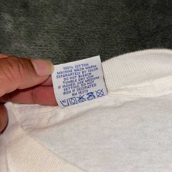 Delta Ladies T-Shirt Women One Size White Fish Coral Print Short Sleeve Pullover - Picture 4 of 7